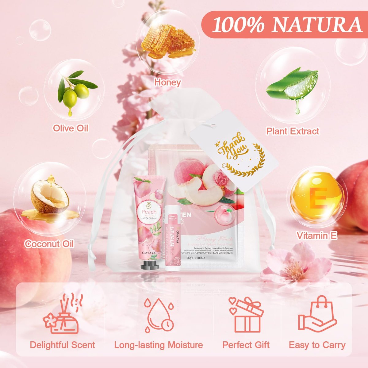 12 Sets Bulk Gifts for Women: Face Masks, Skincare, Hand Cream, Lip Balm Spa Set with Thank You Card & Organza Bag for Bridal Wedding Birthday Party Favors, Nurse Teacher Appreciation, Mother's Day Gift Avelisse