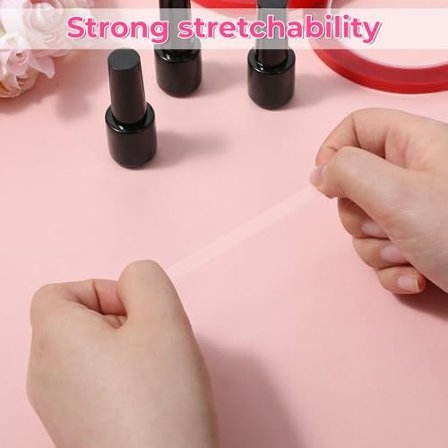 10 Pcs Double Sided Nail Tape for Nail Art – Strong Adhesive Clear Strips for Manicure Display, Storage, and Packaging - görsel 14