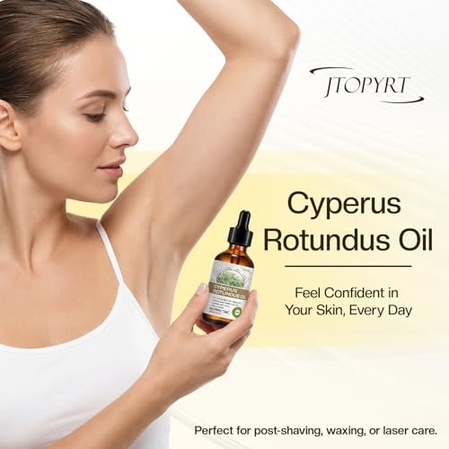 Cyperus Rotundus Oil for Hair Removal – 60s Quick Absorption, Prevents Ingrown Hairs, Reduces & Inhibits Hair Growth in 68 Days for Face & Body, Moisturizing & Soothing for All Skin Types (100 ml) Avelisse