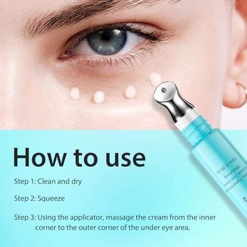 SEACLL Retinol Eye Cream with Vitamin C & Caffeine – Cooling Metal Tip for Puffiness, Reduces Fine Lines & Dark Circles, Fragrance-Free Paraben-Free Dye-Free, 0.5 fl oz - görsel 12