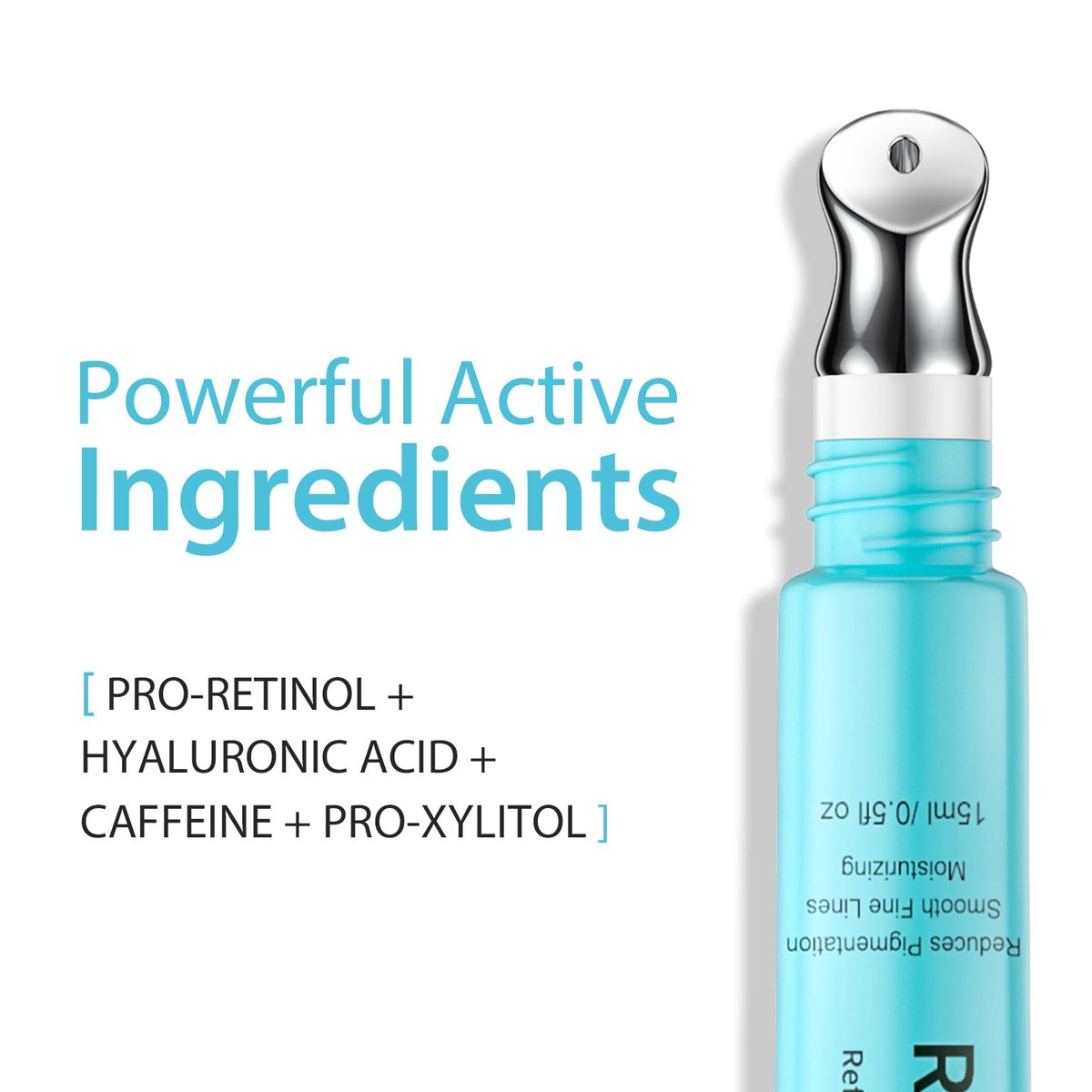 SEACLL Retinol Eye Cream with Vitamin C & Caffeine – Cooling Metal Tip for Puffiness, Reduces Fine Lines & Dark Circles, Fragrance-Free Paraben-Free Dye-Free, 0.5 fl oz - görsel 5