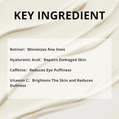 SEACLL Retinol Eye Cream with Vitamin C & Caffeine – Cooling Metal Tip for Puffiness, Reduces Fine Lines & Dark Circles, Fragrance-Free Paraben-Free Dye-Free, 0.5 fl oz - görsel 4