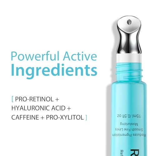 SEACLL Retinol Eye Cream with Vitamin C & Caffeine – Cooling Metal Tip for Puffiness, Reduces Fine Lines & Dark Circles, Fragrance-Free Paraben-Free Dye-Free, 0.5 fl oz - görsel 6