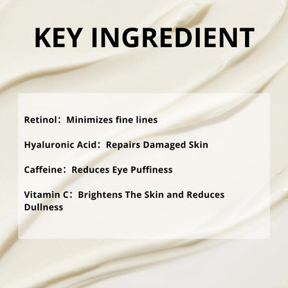 SEACLL Retinol Eye Cream with Vitamin C & Caffeine – Cooling Metal Tip for Puffiness, Reduces Fine Lines & Dark Circles, Fragrance-Free Paraben-Free Dye-Free, 0.5 fl oz