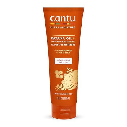 Cantu Ultra Moisture Nourishing Leave-In Conditioner with Batana Oil & Jamaican Black Castor Oil, 8 fl oz