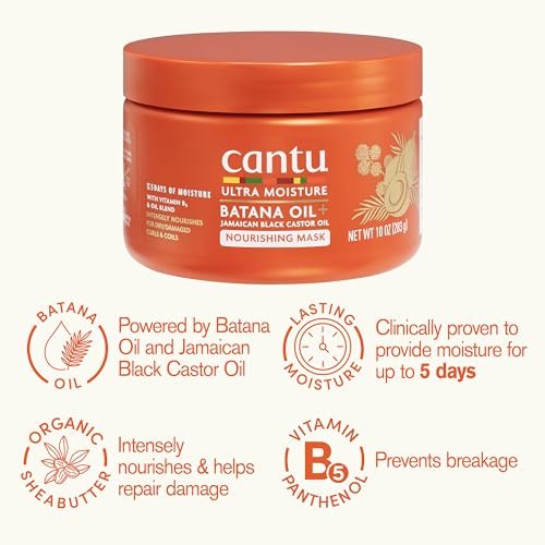 Cantu Ultra Moisture Nourishing Mask with Batana Oil & Jamaican Black Castor Oil - 10 oz - görsel 4