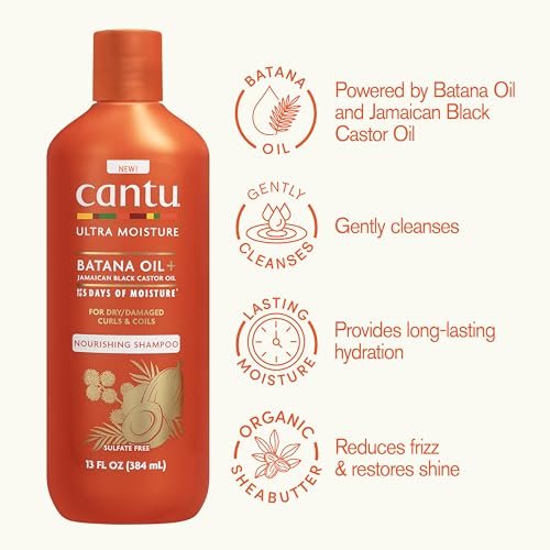 Cantu Ultra Moisture Nourishing Shampoo with Batana Oil + Jamaican Black Castor Oil, 13 fl oz - görsel 4