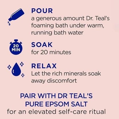 Dr Teal's Limited Edition Strawberry Serenade Pure Epsom Salt and Foaming Bath Set with Basil & Orange Avelisse