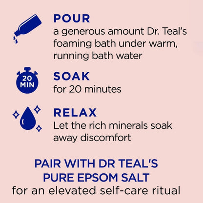 Dr Teal's Limited Edition Strawberry Serenade Pure Epsom Salt and Foaming Bath Set with Basil & Orange Avelisse