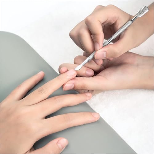 Professional Stainless Steel Cuticle Pusher - Double Ended Nail Pusher for Manicure & Pedicure with Storage Pouch - görsel 14