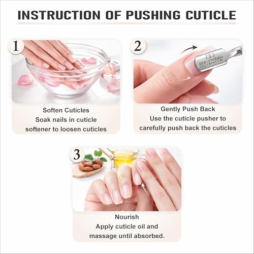 Professional Stainless Steel Cuticle Pusher - Double Ended Nail Pusher for Manicure & Pedicure with Storage Pouch - görsel 4