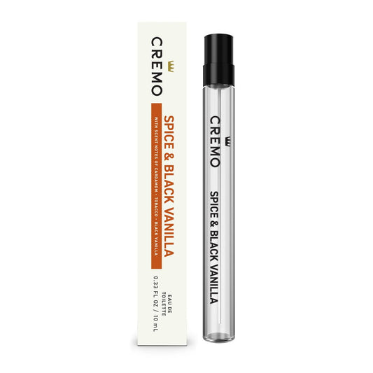 Cremo Spray Cologne Spice & Black Vanilla - 0.33 Fl Oz Travel Size