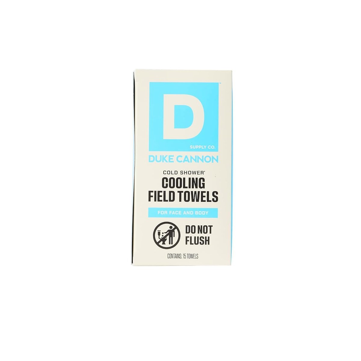 Duke Cannon Cold Shower Cooling Field Towels - 15 Individually Wrapped Towels - Instant Refresh for Face and Body with Menthol & Aloe - Travel Pack Avelisse