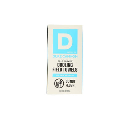 Duke Cannon Cold Shower Cooling Field Towels - 15 Individually Wrapped Towels - Instant Refresh for Face and Body with Menthol & Aloe - Travel Pack Avelisse