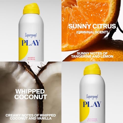 Supergoop! Play Antioxidant Body Mist SPF 50 PA++++ with Vitamin C - Broad Spectrum Sunscreen Body Spray - Whipped Coconut Scent - 6 fl oz Avelisse