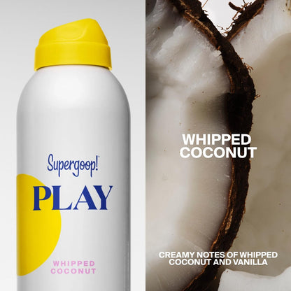 Supergoop! Play Antioxidant Body Mist SPF 50 PA++++ with Vitamin C - Broad Spectrum Sunscreen Body Spray - Whipped Coconut Scent - 6 fl oz Avelisse