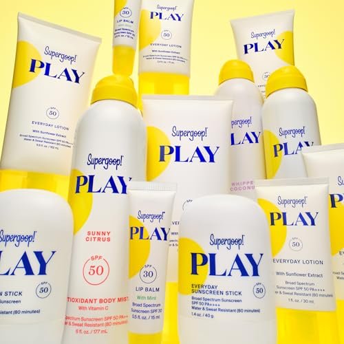 Supergoop! PLAY Antioxidant Body Mist SPF 50 PA++++ - Vitamin C Body Spray, Vanilla Orchid, 6 fl oz Avelisse
