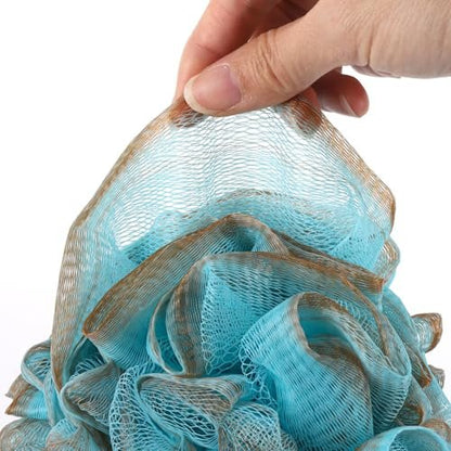 Tbestmax Loofah Sponge 75g/Piece, Mesh Bath Sponge Exfoliating Body Scrubber Ball Pack of 6, Large Avelisse