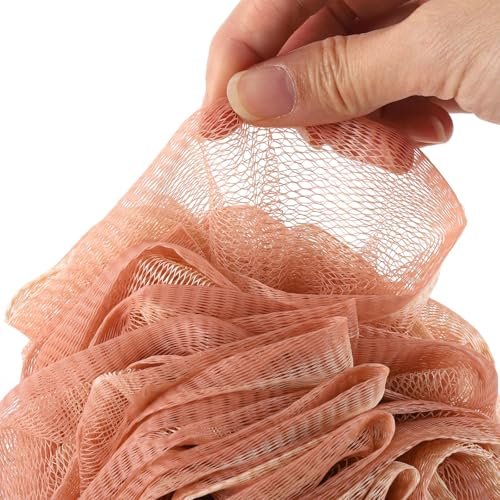 Large Exfoliating Bath Sponges Loofahs - 75g Each, Pack of 6 - Polyester Shower Scrubber Balls for Men & Women Avelisse