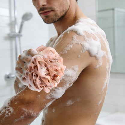 Large Exfoliating Bath Sponges Loofahs - 75g Each, Pack of 6 - Polyester Shower Scrubber Balls for Men & Women Avelisse