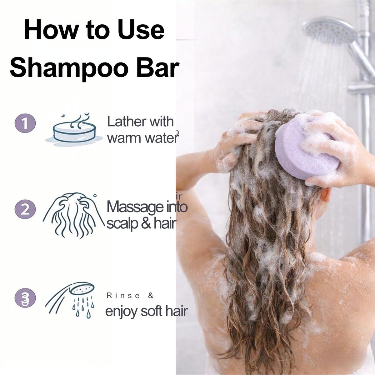 ADUTRY Blueberry Fields Shampoo and Conditioner Bar Set – Natural Hair Growth Bars for Dry, Frizzy, Thinning Hair – All Hair Types Men & Women – 2 Bars Avelisse