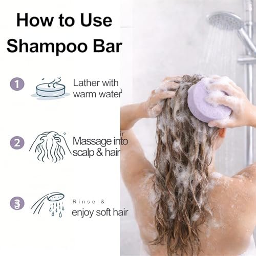 ADUTRY Blueberry Fields Shampoo and Conditioner Bar Set – Natural Hair Growth Bars for Dry, Frizzy, Thinning Hair – All Hair Types Men & Women – 2 Bars Avelisse