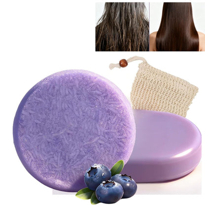 ADUTRY Blueberry Fields Shampoo and Conditioner Bar Set – Natural Hair Growth Bars for Dry, Frizzy, Thinning Hair – All Hair Types Men & Women – 2 Bars Avelisse
