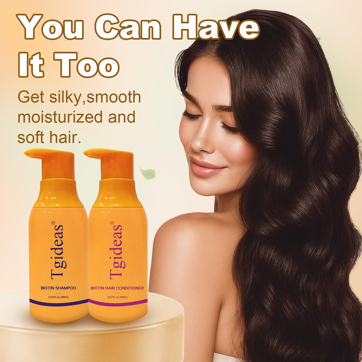 Tgideas Anti-Thinning Biotin Shampoo & Conditioner Set – Thickening & Strengthening for Women and Men, 13.53 fl oz Each Avelisse