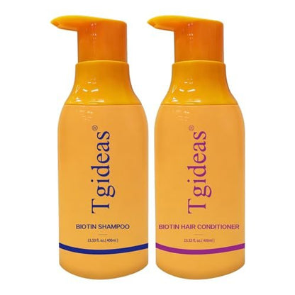 Tgideas Anti-Thinning Biotin Shampoo & Conditioner Set – Thickening & Strengthening for Women and Men, 13.53 fl oz Each Avelisse