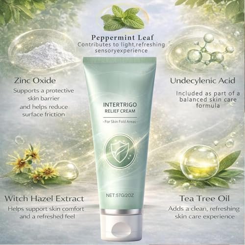 Ayland Healora Intertrigo Cream – Daily Skin Fold & Chafing Support with Moisture Barrier – Non-Steroid Formula for Friction-Prone Areas, 2 Oz Avelisse