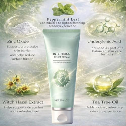 Ayland Healora Intertrigo Cream – Daily Skin Fold & Chafing Support with Moisture Barrier – Non-Steroid Formula for Friction-Prone Areas, 2 Oz Avelisse