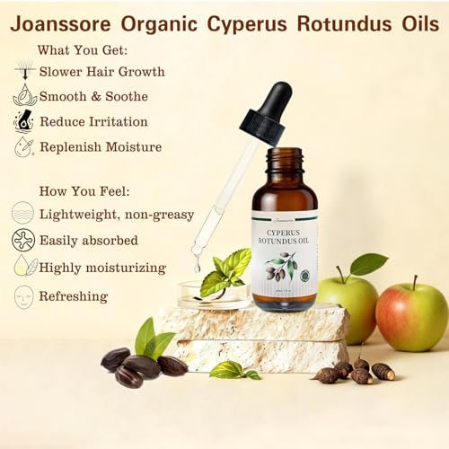 Joanssore 2 Pack Cyperus Rotundus Oil for Hair Removal - Organic Cyprus Rotundus Oil Reduces Unwanted & Ingrown Hair Growth, All Natural with No Side Effects, 2 Fl Oz Each - görsel 4