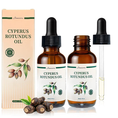 Joanssore 2 Pack Cyperus Rotundus Oil for Hair Removal - Organic Cyprus Rotundus Oil Reduces Unwanted & Ingrown Hair Growth, All Natural with No Side Effects, 2 Fl Oz Each