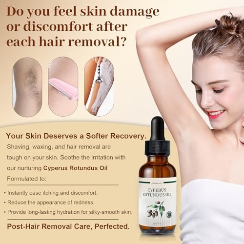 Joanssore 2 Pack Cyperus Rotundus Oil for Hair Removal - Organic Cyprus Rotundus Oil Reduces Unwanted & Ingrown Hair Growth, All Natural with No Side Effects, 2 Fl Oz Each - görsel 8