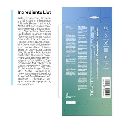 9-Peptide Hair Growth Scalp Care Serum 1.35 Oz (2X Size) - Rosemary 2% Caffeine 1% PDRN & Spicule 300 Roll-On Type | Thicker Fuller-Looking Hair with Niacinamide Zinc PCA | Thinning Hair Korean Haircare Avelisse