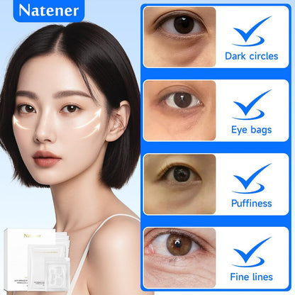 Natener PDRN & Ectoin Micro Eye Patches – 4 Pairs, Under Eye Patches for Puffy Eyes, Dark Circles, and Wrinkles with Hyaluronic Acid, Kojic Acid, Collagen, Peptides, Vitamin C, Niacinamide Avelisse