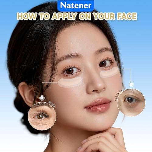 Natener PDRN & Ectoin Micro Eye Patches – 4 Pairs, Under Eye Patches for Puffy Eyes, Dark Circles, and Wrinkles with Hyaluronic Acid, Kojic Acid, Collagen, Peptides, Vitamin C, Niacinamide Avelisse