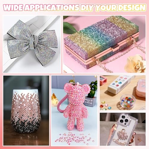 Kalolary 48000Pcs 48 Colors Jelly Rhinestones for Bedazzling and Diamond Art, 3mm Resin Flatback Gems Bedazzler Kit with 3Pcs B7000 Glue Tweezers & Pick Up Pen for DIY Crafting Crafts Book Shoes Nail Art Avelisse