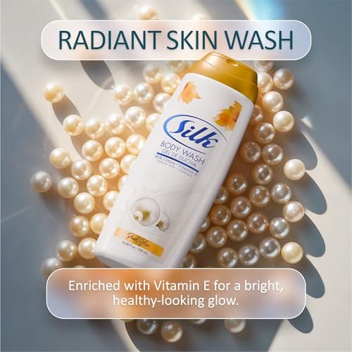SILK Moisturizing Body Wash – Daily Hydrating Shower Gel & Foaming Cleanser with Vitamin E & Glycerin, Rich Lather for Dry Skin, Pearl Glow Scent, 16.9 Fl Oz - görsel 10