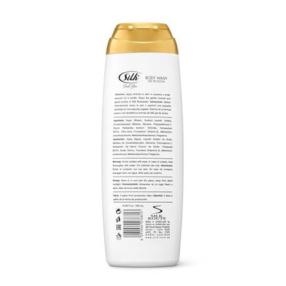 SILK Moisturizing Body Wash – Daily Hydrating Shower Gel & Foaming Cleanser with Vitamin E & Glycerin, Rich Lather for Dry Skin, Pearl Glow Scent, 16.9 Fl Oz