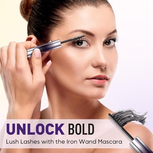 Iron Wands Rod Mascara - 3D Curling Eyelash Iron, Washable Waterproof Brushless Wand Mascara, Long Lasting Lash Extensions, No Flaking, No Clumping (Black) - görsel 8