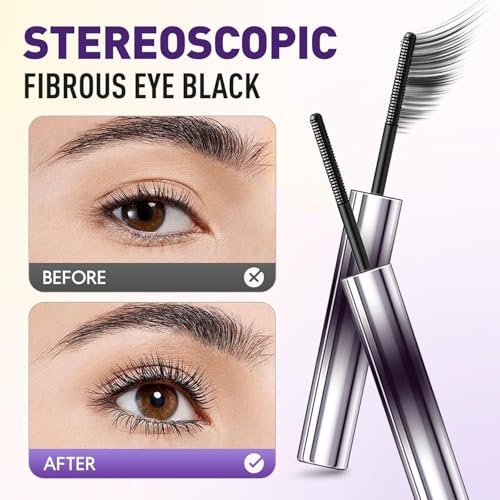 Iron Wands Rod Mascara - 3D Curling Eyelash Iron, Washable Waterproof Brushless Wand Mascara, Long Lasting Lash Extensions, No Flaking, No Clumping (Black) - görsel 6