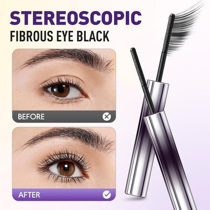 Iron Wands Rod Mascara - 3D Curling Eyelash Iron, Washable Waterproof Brushless Wand Mascara, Long Lasting Lash Extensions, No Flaking, No Clumping (Black)