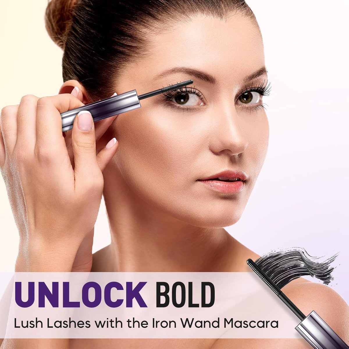 Iron Wands Rod Mascara - 3D Curling Eyelash Iron, Washable Waterproof Brushless Wand Mascara, Long Lasting Lash Extensions, No Flaking, No Clumping (Black) - görsel 7