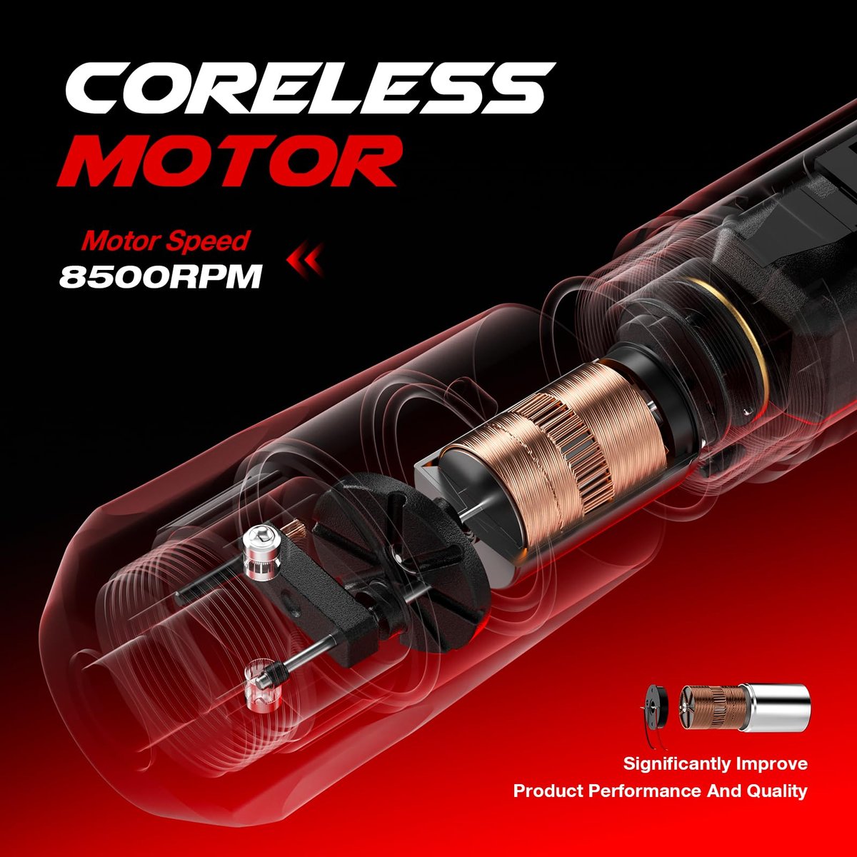 Wireless CNC Tattoo Pen Machine with 7 Adjustable Strokes, Fast-Charging 3040mAh Dual Batteries, Coreless Motor 2.4-4.5mm Stroke for Professional Artists (Black) - görsel 9