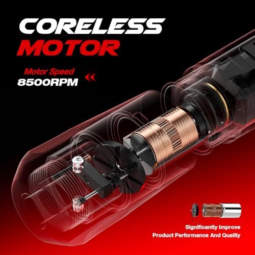 Wireless CNC Tattoo Pen Machine with 7 Adjustable Strokes, Fast-Charging 3040mAh Dual Batteries, Coreless Motor 2.4-4.5mm Stroke for Professional Artists (Black) - görsel 10