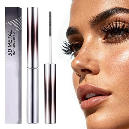 awrose Iron Wand Mascara - 5D Curling Eyelash Iron Mascara with Washable Metal Wands, Waterproof, Smudge Proof, Long-lasting Black Mascara for Volume and Length Avelisse