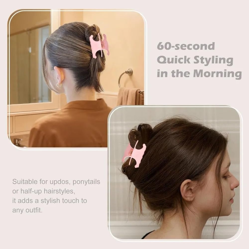 Medium-Sized Acetate Hair Clips for Women – Secure Hold, Perfect Updos – 4 Pack White Avelisse