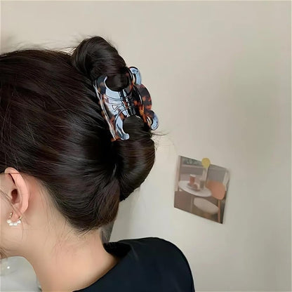 Medium-Sized Acetate Hair Clips for Women – Secure Hold, Perfect Updos – 4 Pack White Avelisse