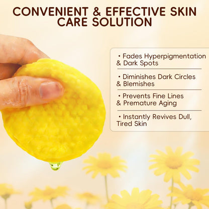 Turmeric Kojic Acid Cleansing Pads for Face – 60 Count Exfoliating & Brightening Facial Towelettes Avelisse